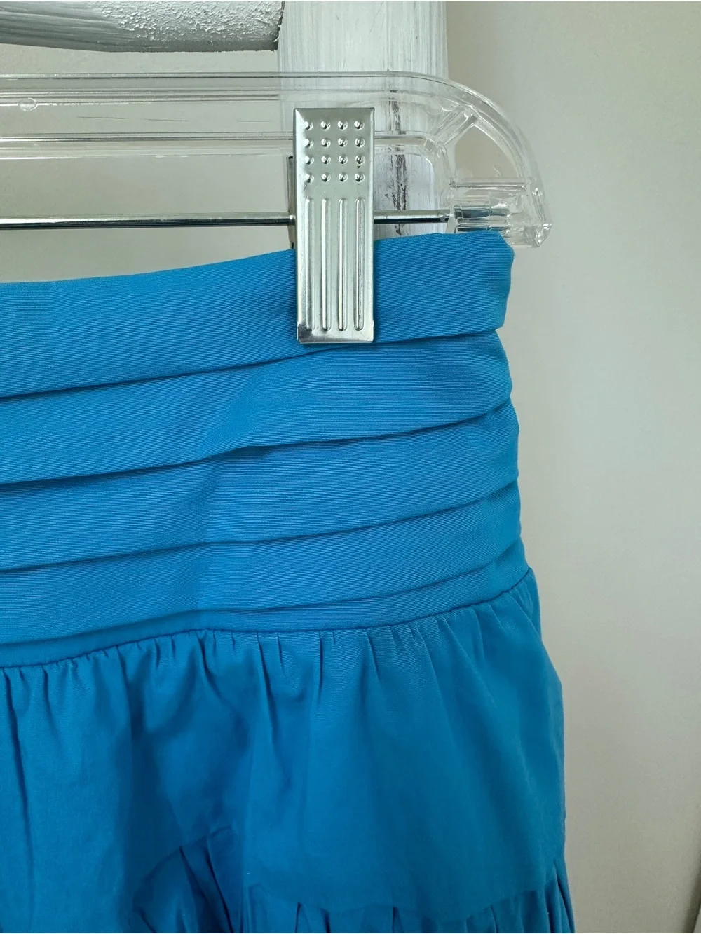 Ramy Brook Kimmy Skirt Vibrant Turquoise Tiered Skater Mini Skirt Size Medium